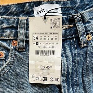 Zara Classic Blue Jeans NWT